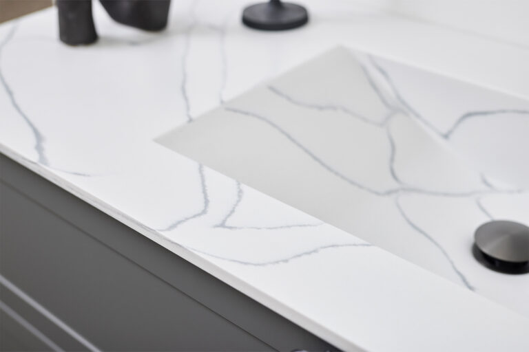Marmorline Art-Line White Haze Milano vask med bordplade