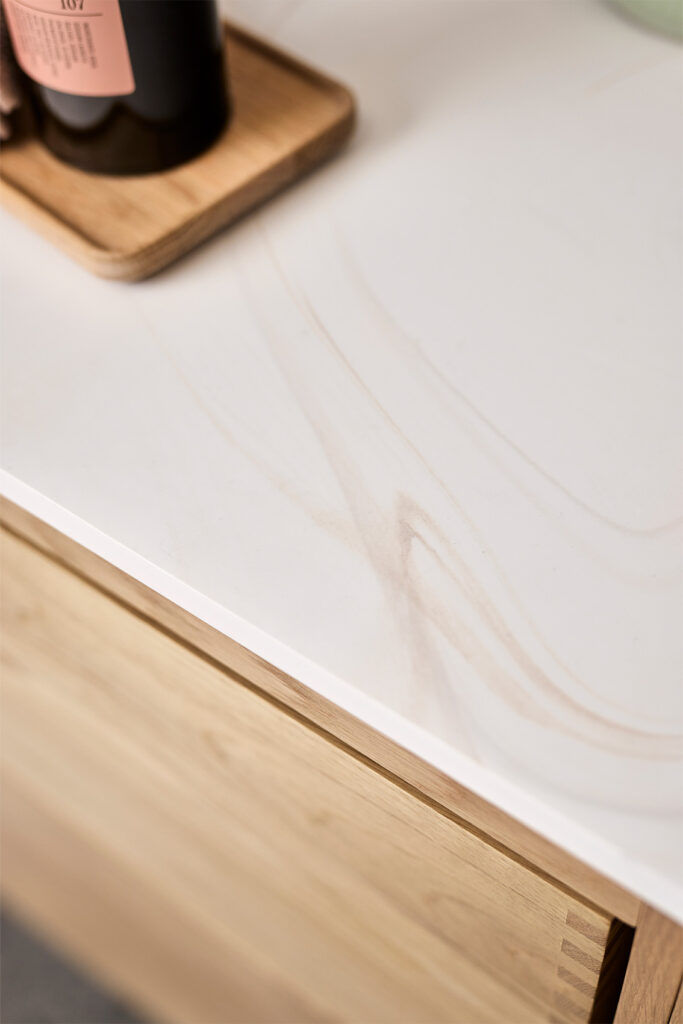 Marmorline Solid Surface White Beige 204 Firenze vask med bordplade